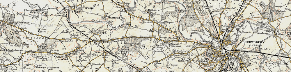 Old map of Calcott in 1902