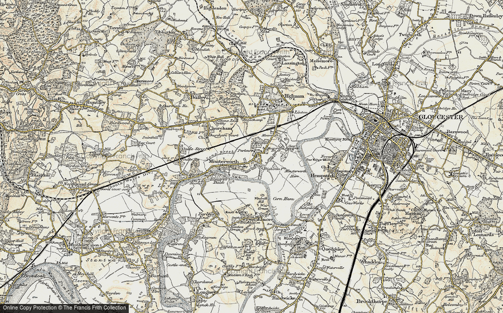 Old Map of Calcott's Green, 1898-1900 in 1898-1900