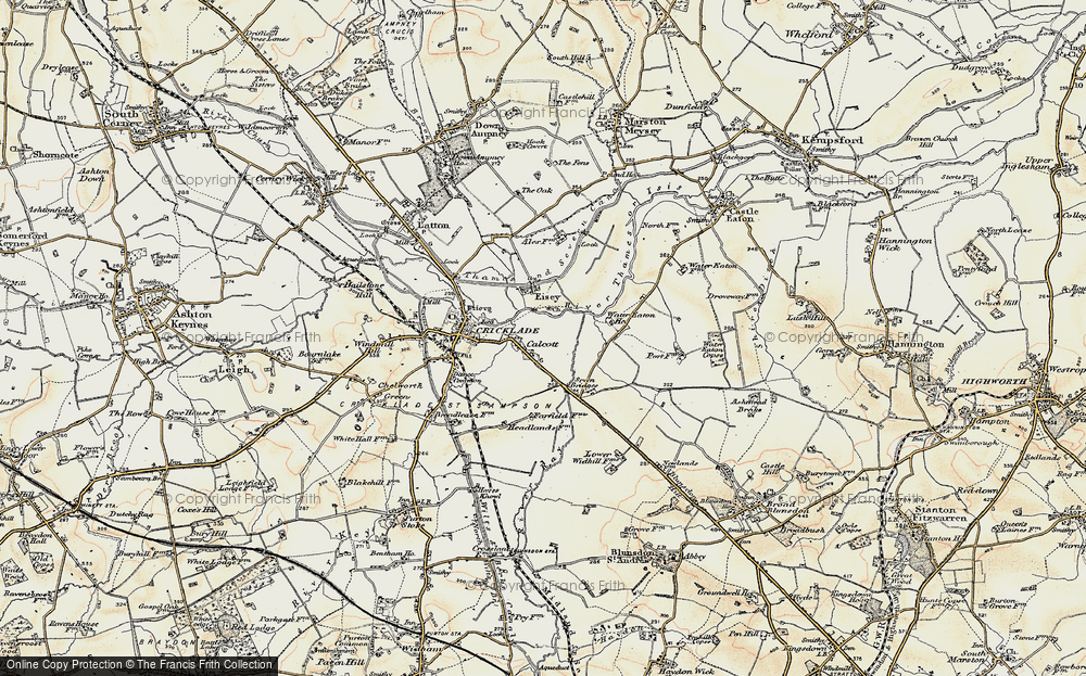 Old Map of Calcutt, 1898-1899 in 1898-1899