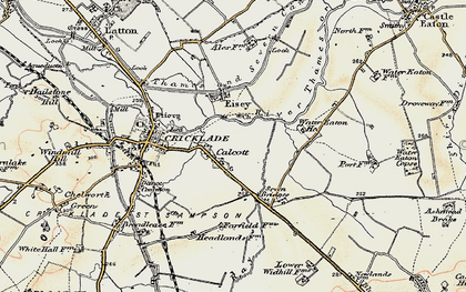 Old map of Calcutt in 1898-1899