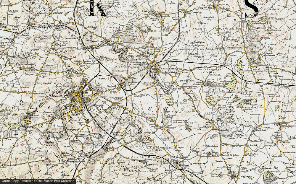 Old Map of Historic Map covering Birkham Wood in 1903-1904