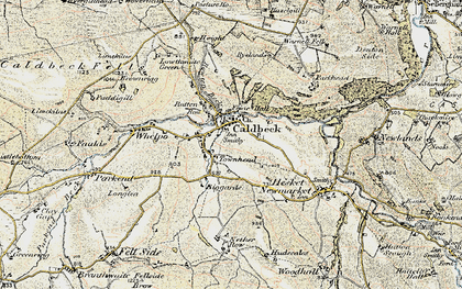 Old map of Caldbeck in 1901-1904