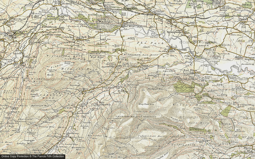 Old Map of Historic Map covering Barnley Beck in 1904