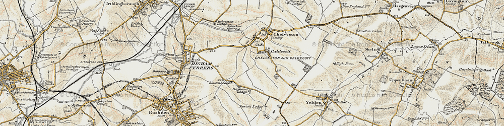 Old map of Caldecott in 1901