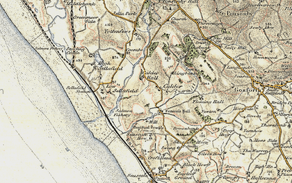 Old map of Calder in 1903-1904