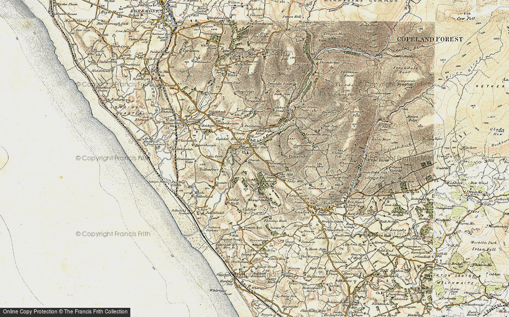 Historic Ordnance Survey Map Of Calder Bridge, 1903-1904