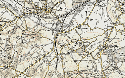 Old map of Calder Grove in 1903