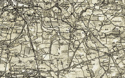 Old map of Calderbank in 1904-1905
