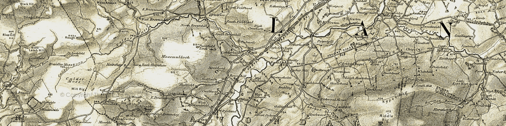 Old map of Caldermill in 1904-1905