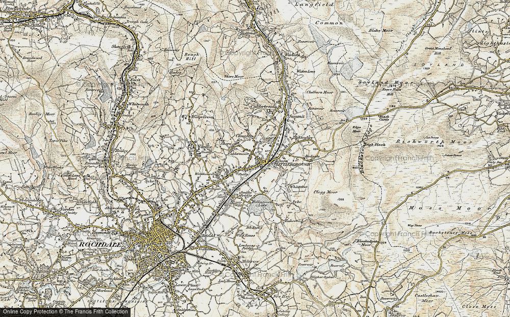 Old Map of Caldermoor, 1903 in 1903