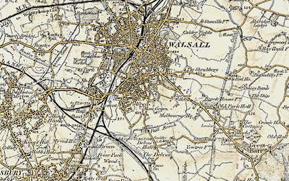 Old map of Caldmore in 1902