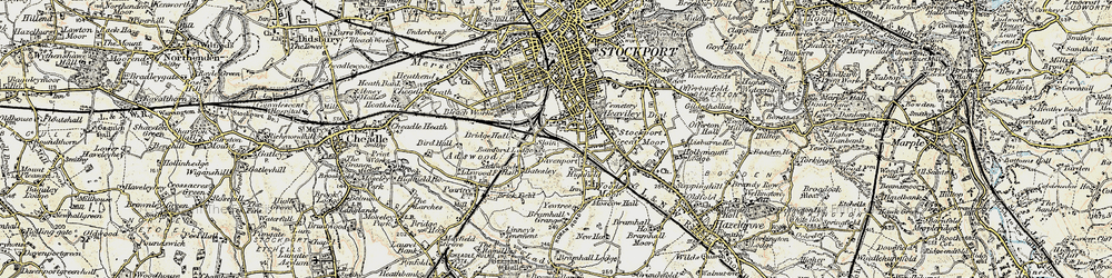 Old map of Cale Green in 1903