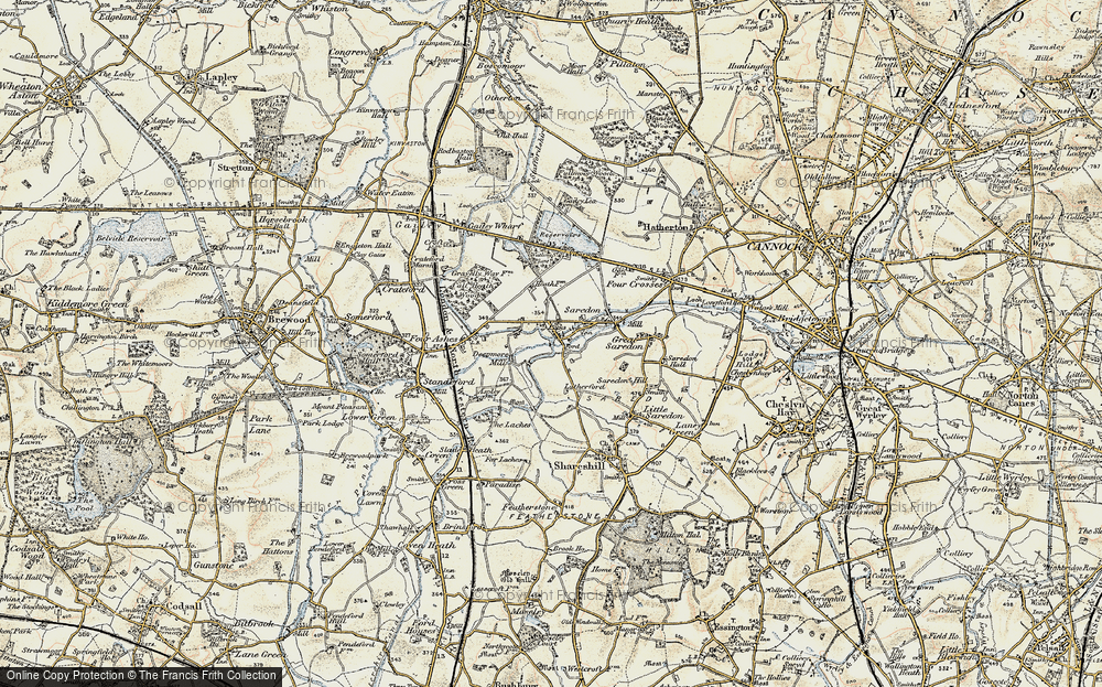Old Map of Historic Map covering Latherford in 1902
