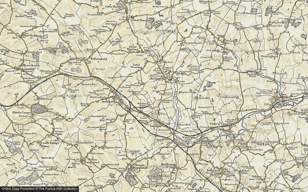 Old Map of Calford Green, 1898-1901 in 1898-1901
