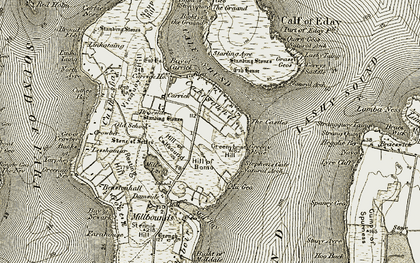 Old map of Calfsound in 1912