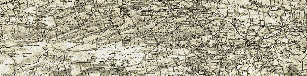 Old map of Blackrig in 1904-1906