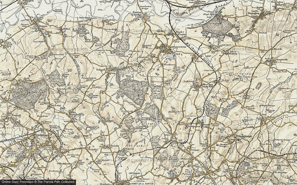 Old Map of Calke, 1902-1903 in 1902-1903