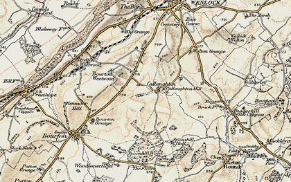 Old map of Callaughton in 1902