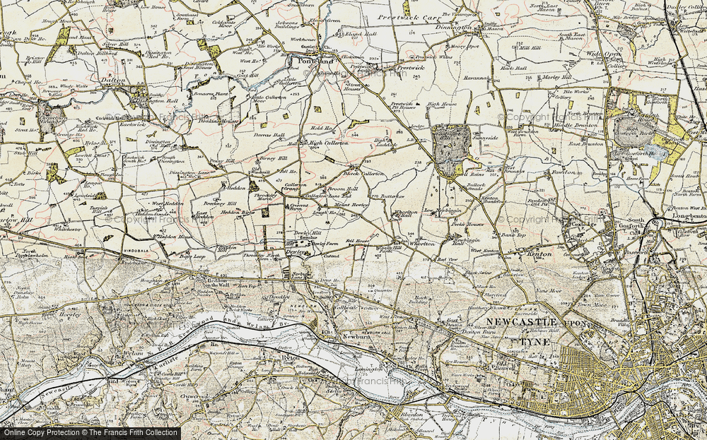 Old Map of Callerton, 1901-1903 in 1901-1903