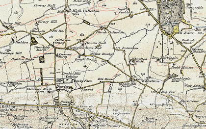 Old map of Whorlton Hall in 1901-1903