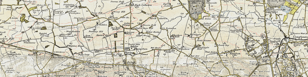 Old map of Callerton in 1901-1903