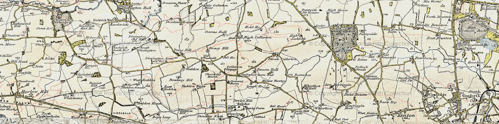 Old map of Callerton Lane End in 1901-1903