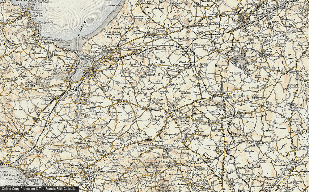 Old Map of Historic Map covering Bezurrel in 1900