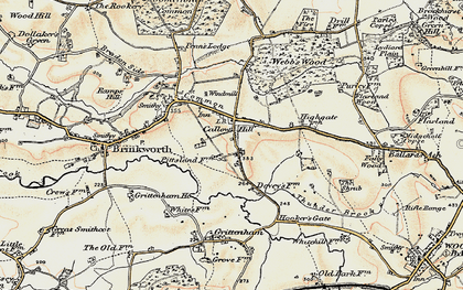 Old map of Callow Hill in 1898-1899
