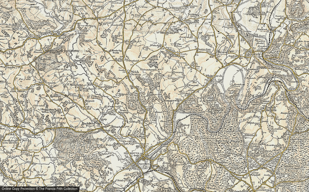 Old Map of Callow Hill, 1899-1900 in 1899-1900