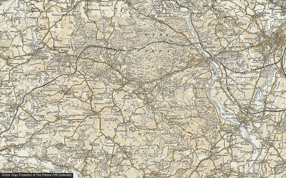 Old Map of Callow Hill, 1901-1902 in 1901-1902