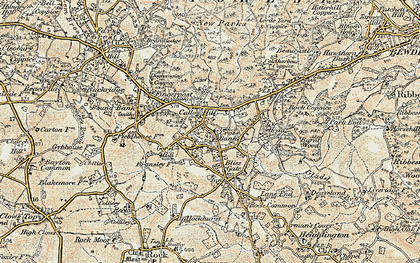 Old map of Callow Hill in 1901-1902