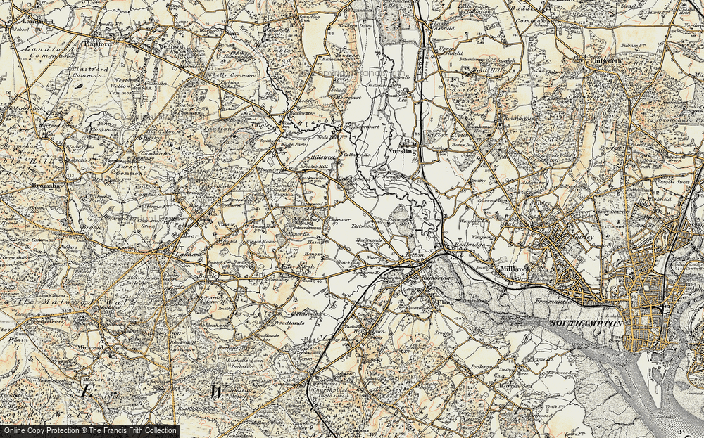 Old Map of Calmore, 1897-1909 in 1897-1909