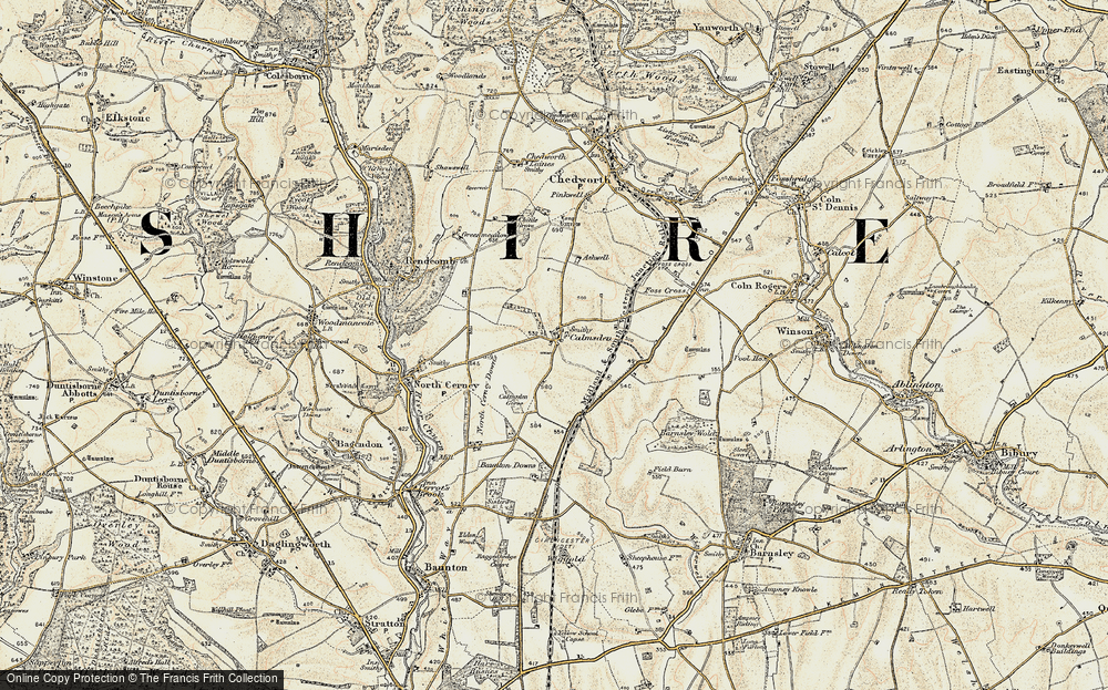 Old Map of Calmsden, 1898-1899 in 1898-1899