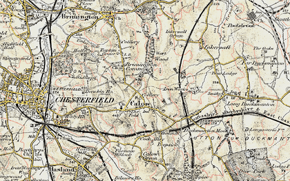 Old map of Calow in 1902-1903
