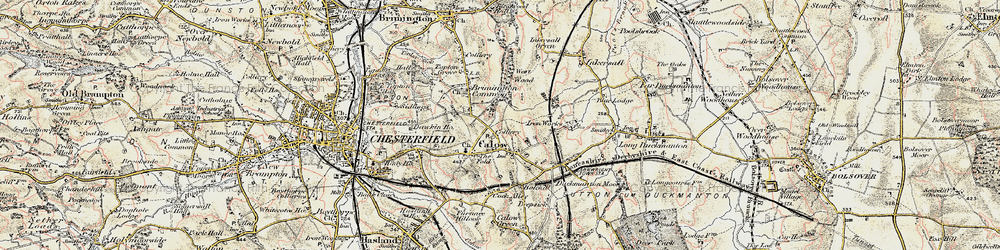 Old map of Calow in 1902-1903