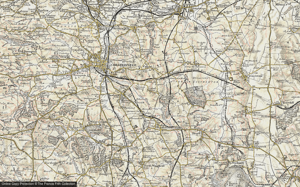 Old Map of Calow Green, 1902-1903 in 1902-1903