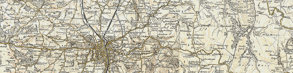 Old map of Calrofold in 1902-1903