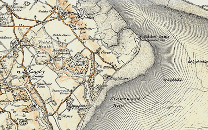 Old map of Calshot in 1897-1909