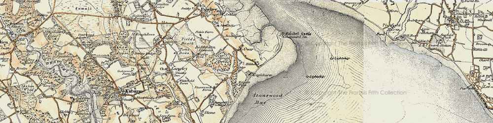 Old map of Calshot in 1897-1909