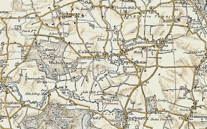 Old map of Calthorpe in 1901-1902