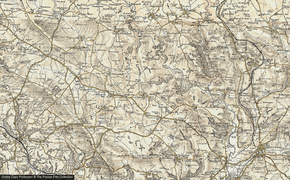 Old Map of Calton, 1902 in 1902