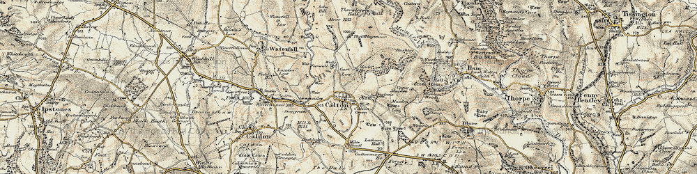 Old map of Calton in 1902