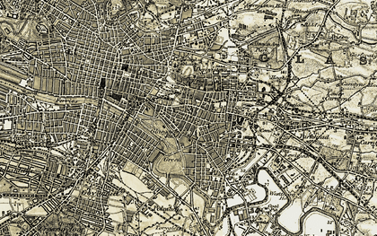 Old map of Calton in 1904-1905