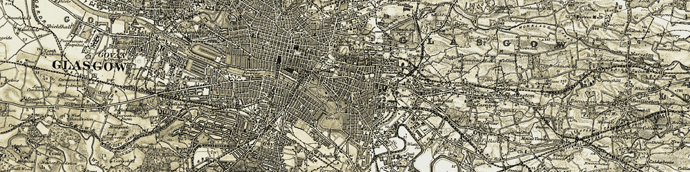 Old map of Calton in 1904-1905