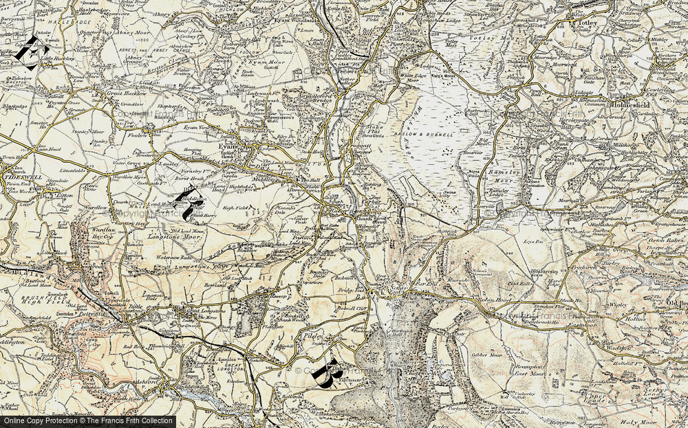 Old Map of Calver, 1902-1903 in 1902-1903