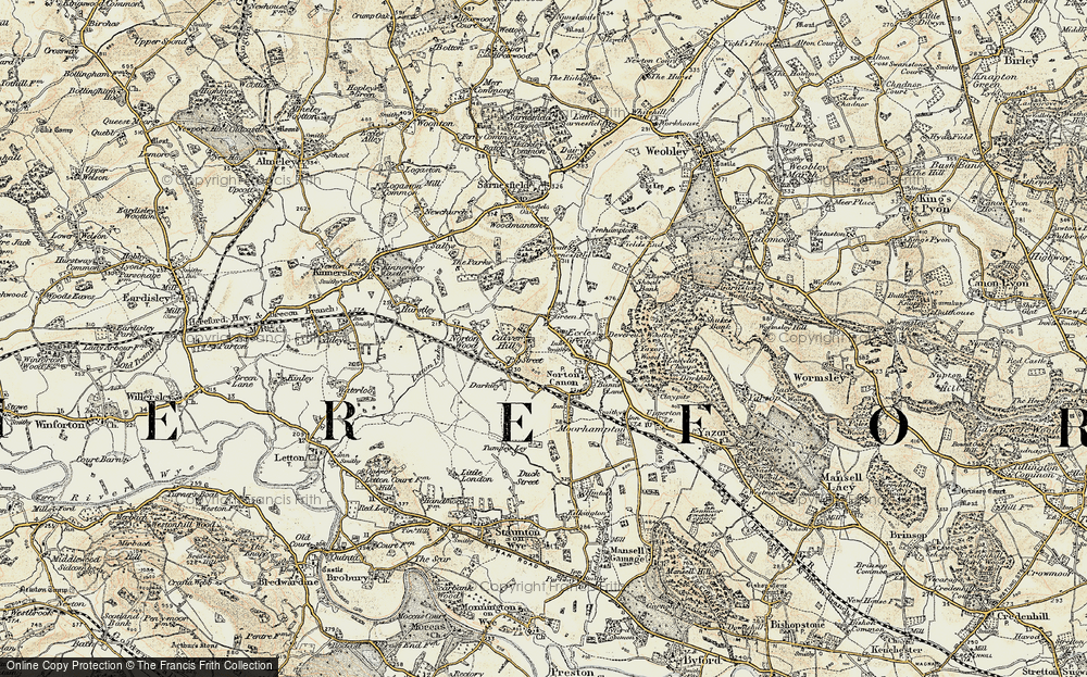 Old Map of Historic Map covering Letton Lake in 1900-1901