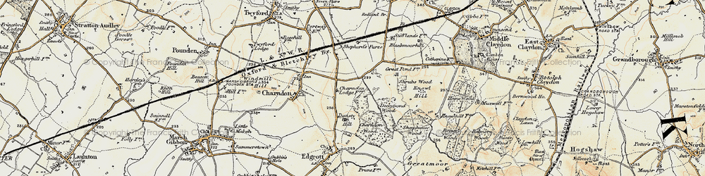 Old map of Calvert in 1898-1899