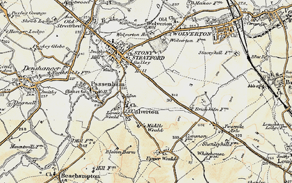 Old map of Calverton in 1898-1901