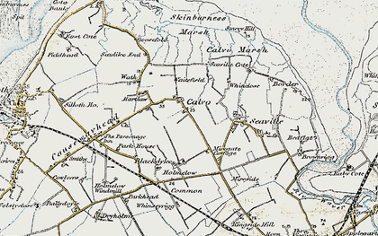 Old map of Calvo in 1901-1904