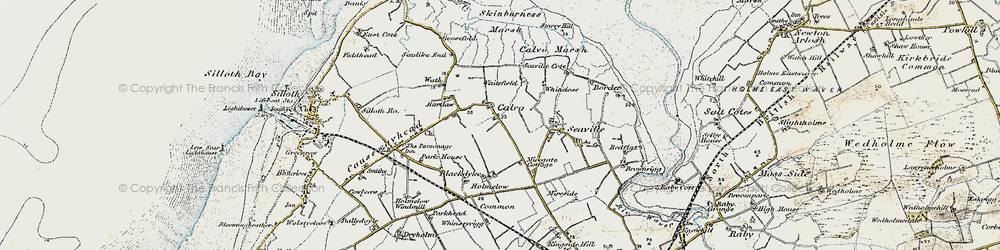 Old map of Calvo in 1901-1904